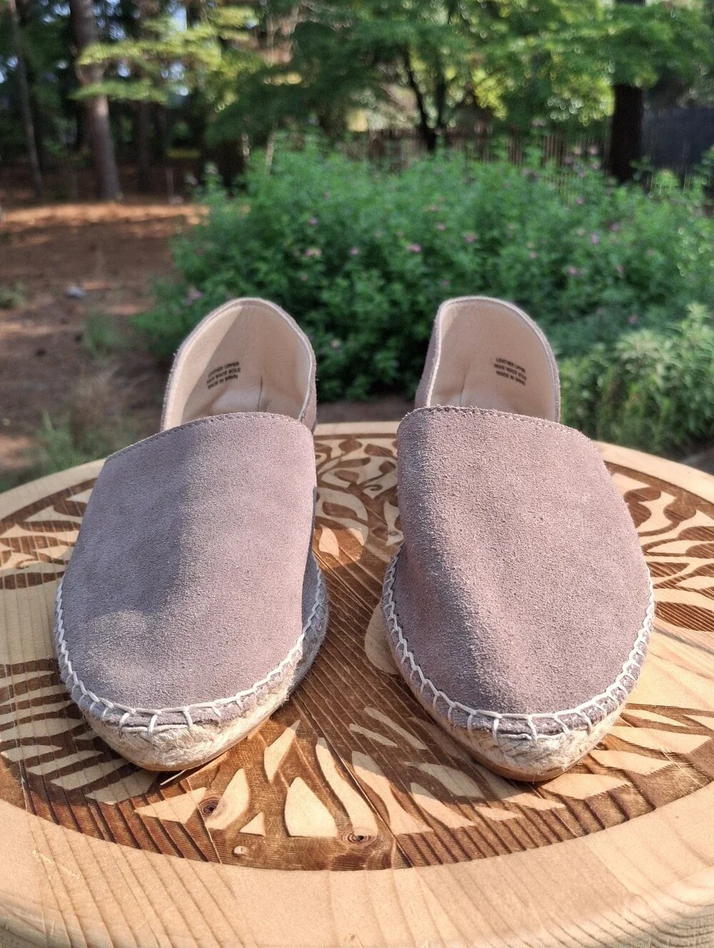 Macarena Brown Suede D'Orsay Slip-On Espadrille Flats Sandals Size 38/7.5